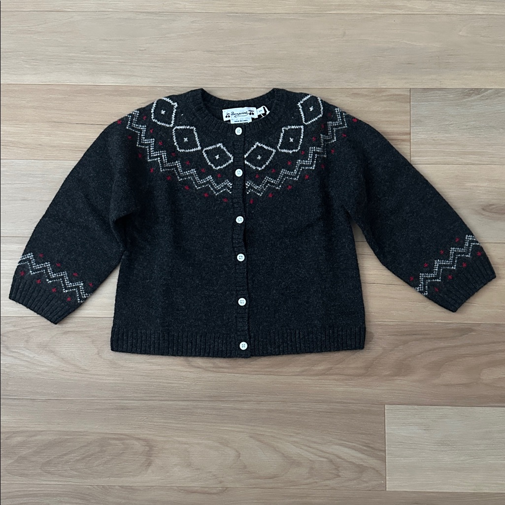 Brand New Bonpoint Merino Wool Cardigan